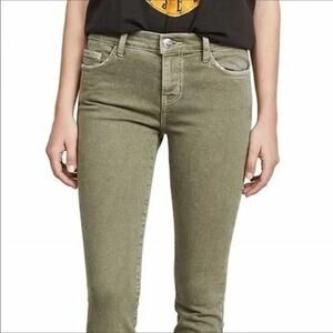 CURRENT/ELLIOTT Skinny Crop Army Green Jeans | 28